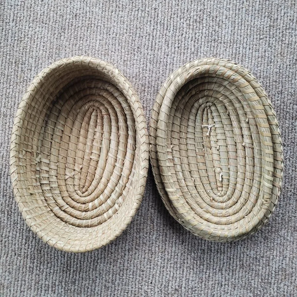 Sweetgrass Lidded Basket Oval Oblong 12